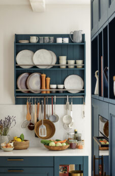 Open modern shelves