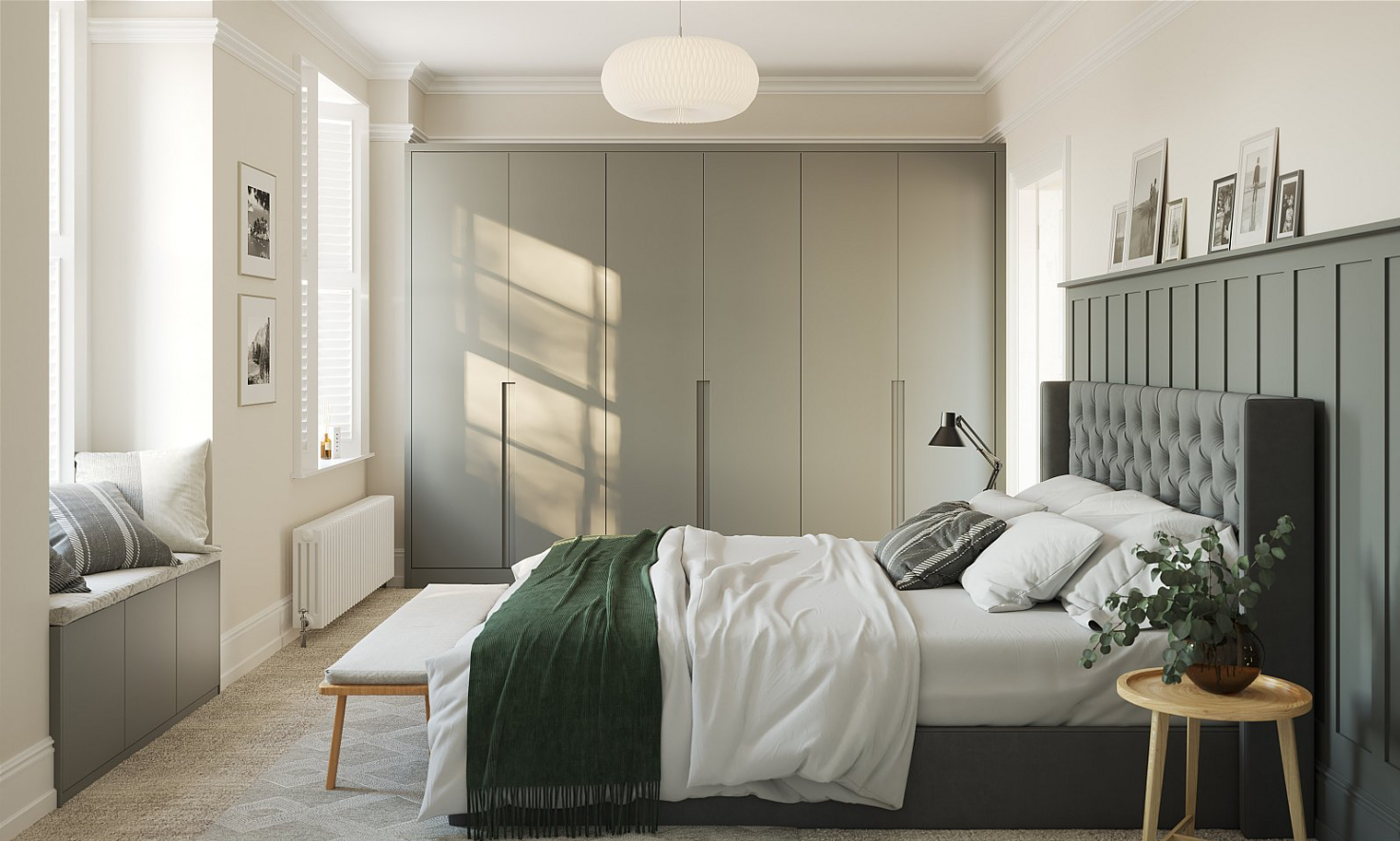Sculpt Bedroom Design in Silver Grey