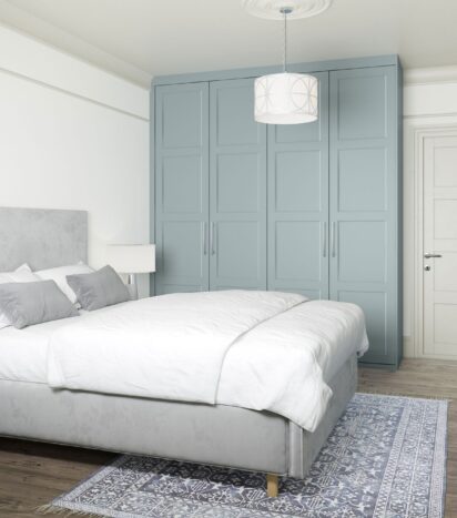 Stanhope Bedroom Design in Elsdon Matt Canvas blue