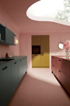 Minimalistic kitchen design cupboard overview