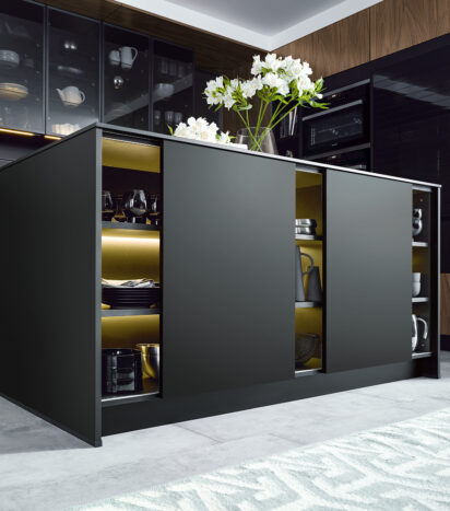 Shuller - Avola Balck - Island Cupboard Detail