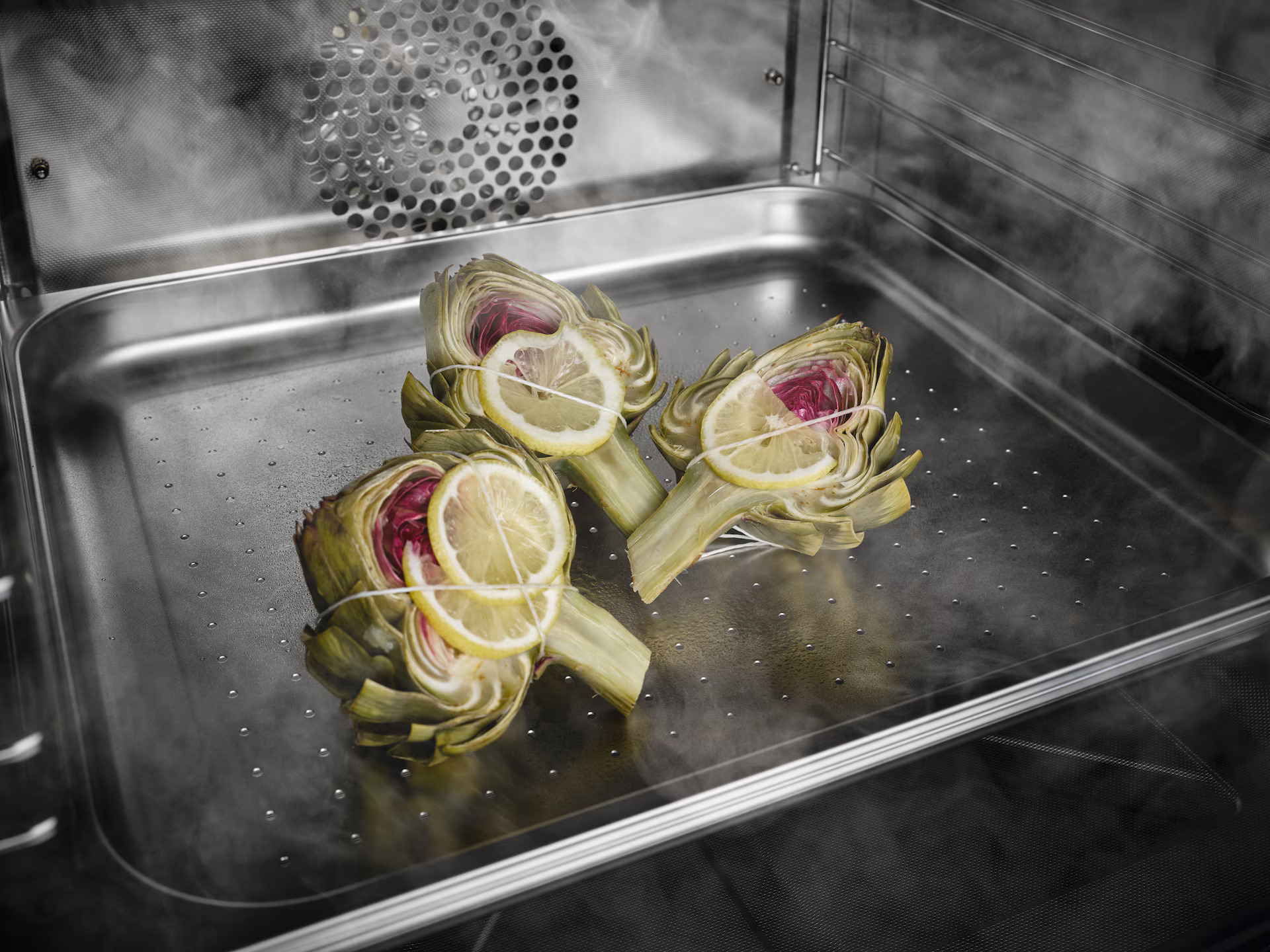 Artichokes with Lemon in Miele Combination Steam Oven