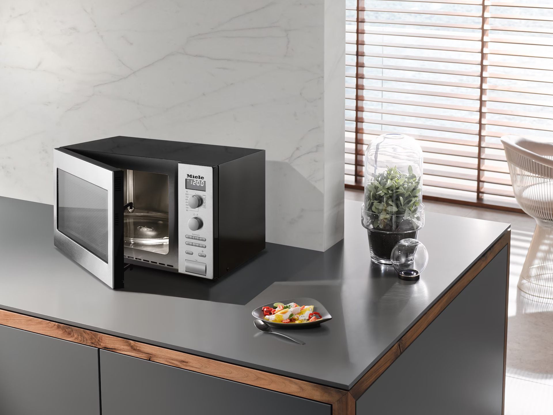 Miele Freestanding Microwave Oven on Kitchen Counter