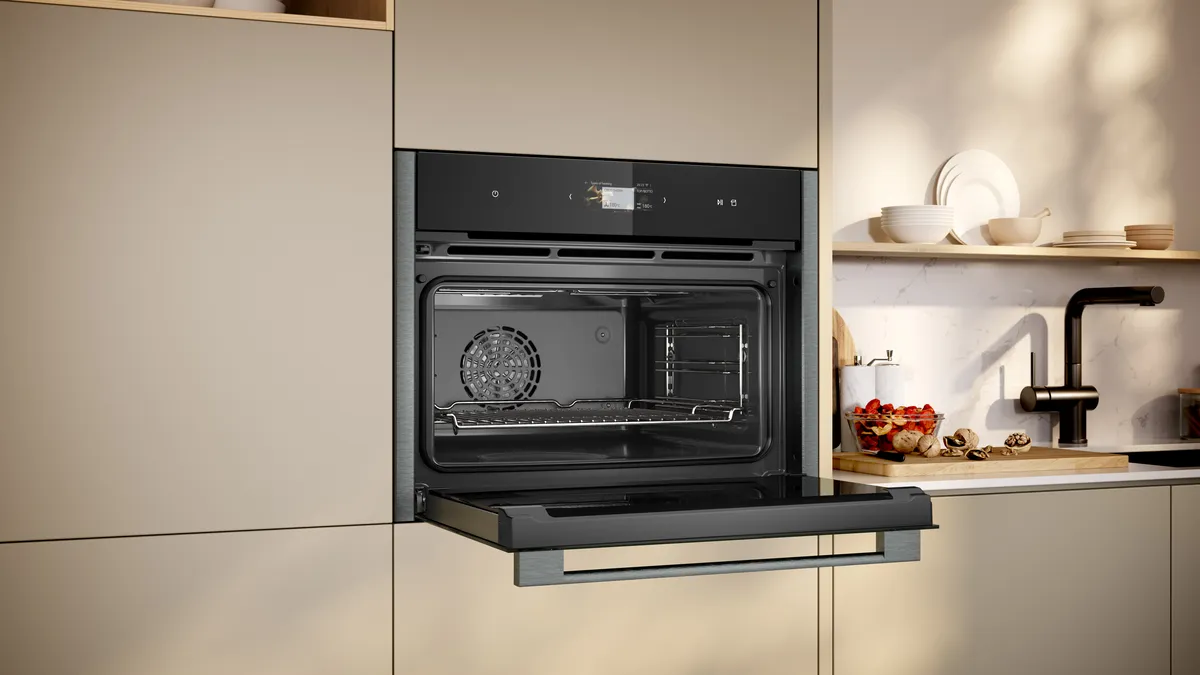 Single Oven with Steam Function Opened